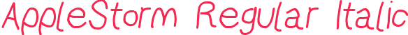 AppleStorm Regular Italic